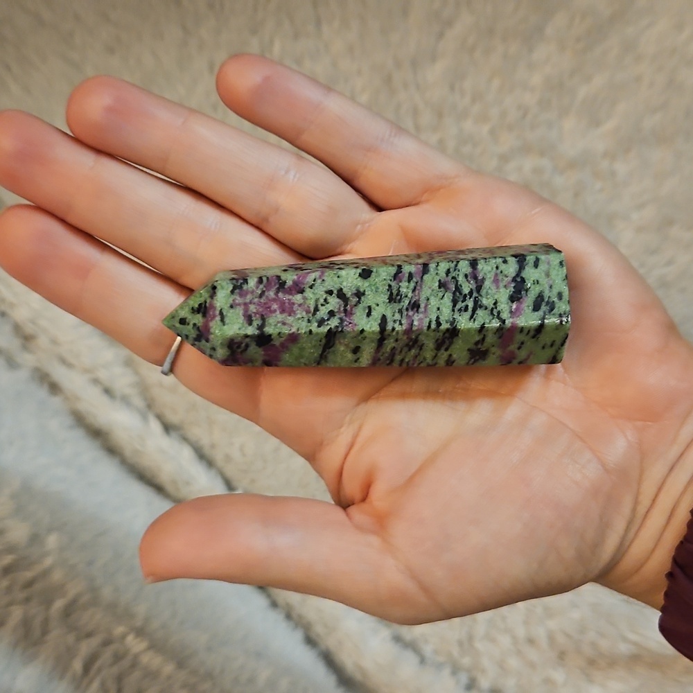 Ruby Zoisite Crystal Tower Point - Picture 7 of 7